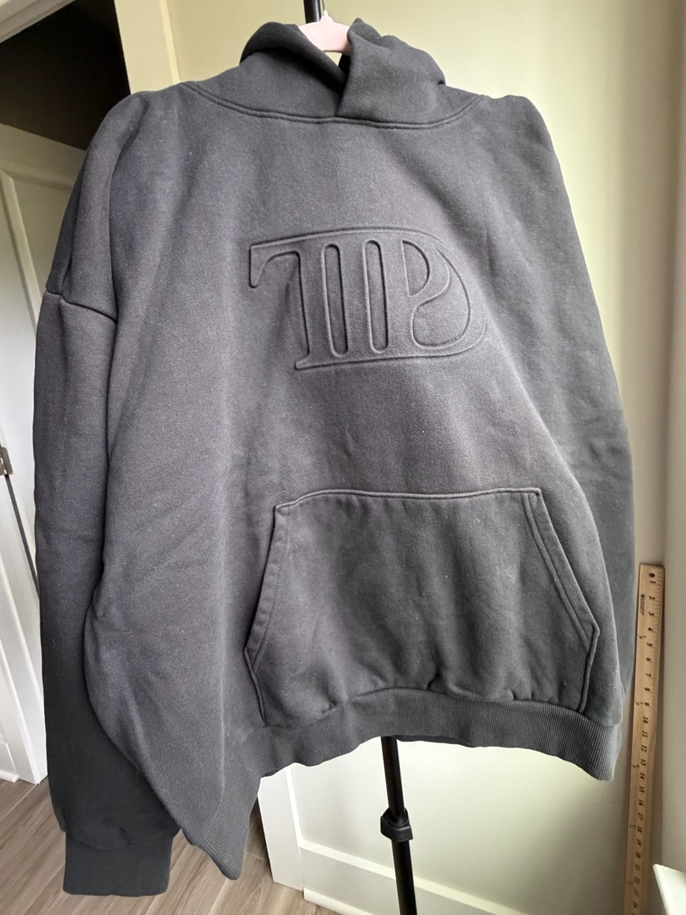 TTPD Embossed Hoodie | Taylor Swift | Black | 2XL